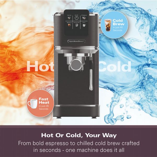 Hamilton Beach BaristaPro Touch 5 in 1 Espresso Machine - Black