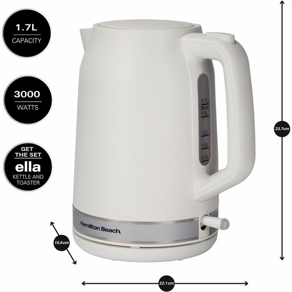 Hamilton Beach Ella Kettle Matte White Open Box