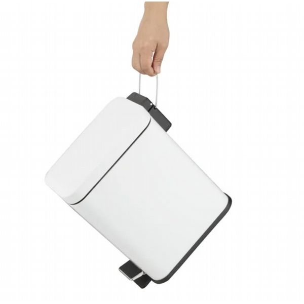 Jantex Slim Pedal Bin White 5Ltr