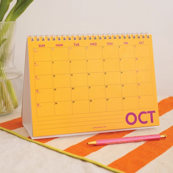 2026-2027 Academic Year Desk Calendar | Colourburst | Sunday Start