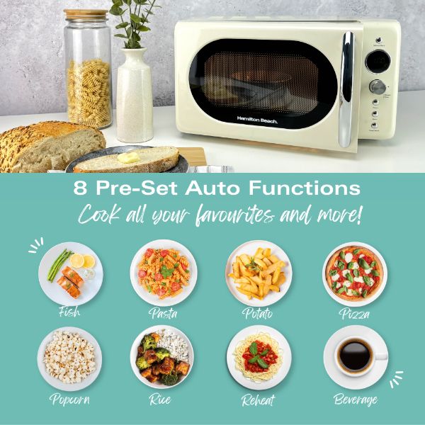 Hamilton Beach Ella Kitchen Bundle Latte - Kettle,  2 Slice Toaster and Cream Microwave