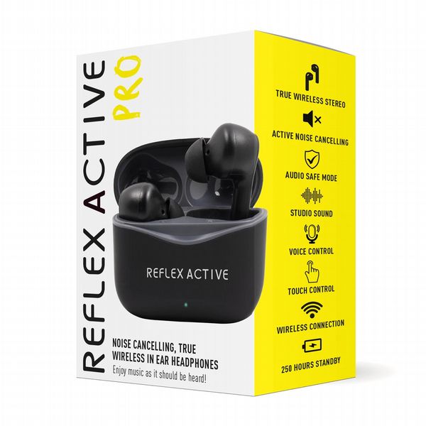 Reflex Active Pro Black Earbuds