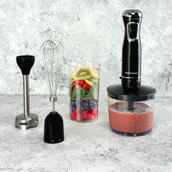 Hamilton Beach Essentials Food Prep Set, 4 in 1 Blender, Deep Fill Sand wich Toaster, 1.8L Slow Cooker - Silver