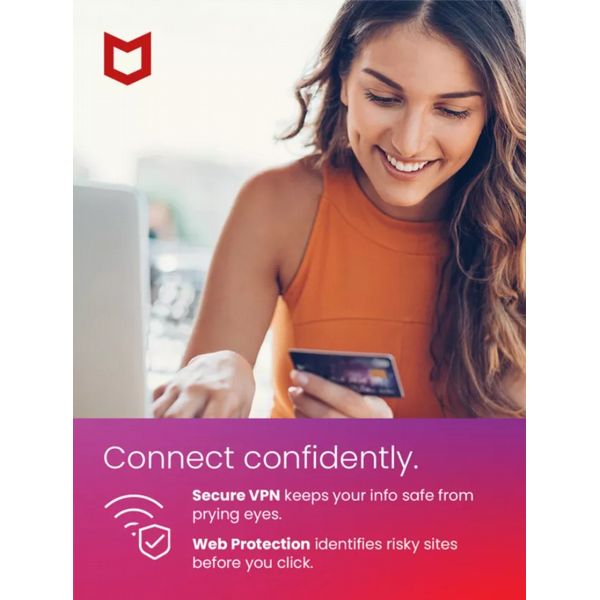 McAfee Total Protection, 1 Year Subscription for 1 Device, Boxed