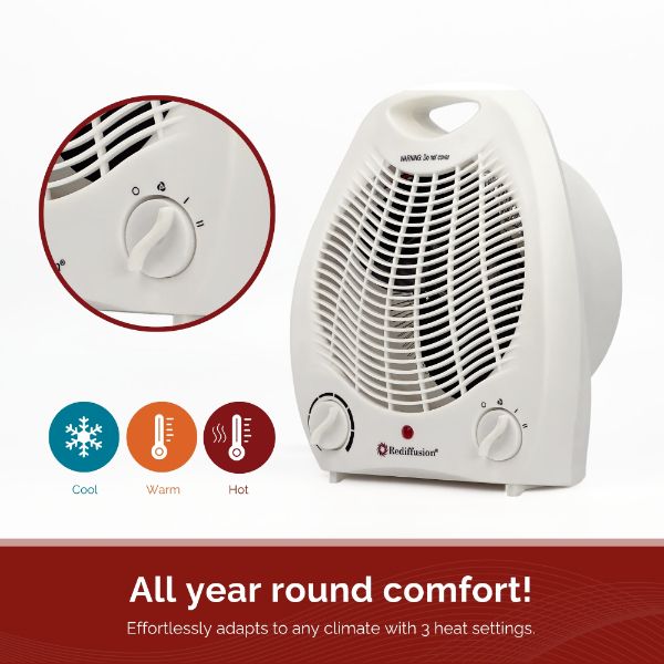 Rediffusion Portable Fan Heater 2000W