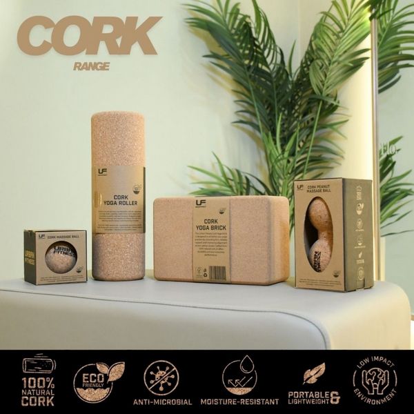 Urban Fitness Cork Yoga Brick (23 x 14 x 9cm)