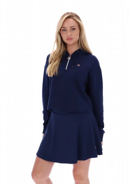 FILA WOMENS FIORELLA 1/4 ZIP HOODY-FILA NAVY