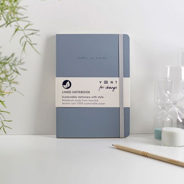 Mark a Mark Notebook Recycled Leather A5 – Dusty Blue