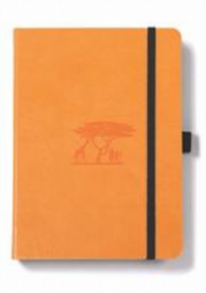 Dingbats* Earth A5+ Tangerine Serengeti Notebook - Dotted