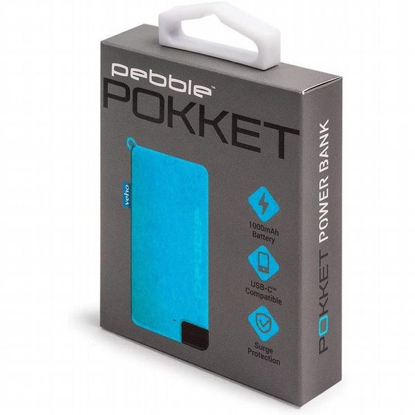 Veho Pebble Pokket 1000Mah Micro-Sized Keyring Power Bank - Blue