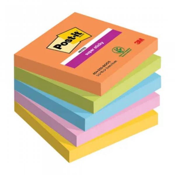 Post-it Super Sticky Notes Boost 76x76mm 90 Sheet (Pack of 5) 7100258933
