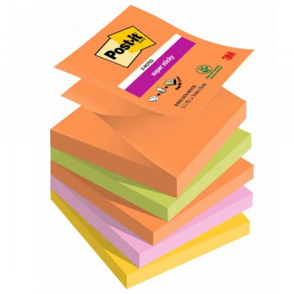 Post-it Super Sticky Z-Notes Boost Colour 76x76mm 90 (Pack of 5) 7100258789