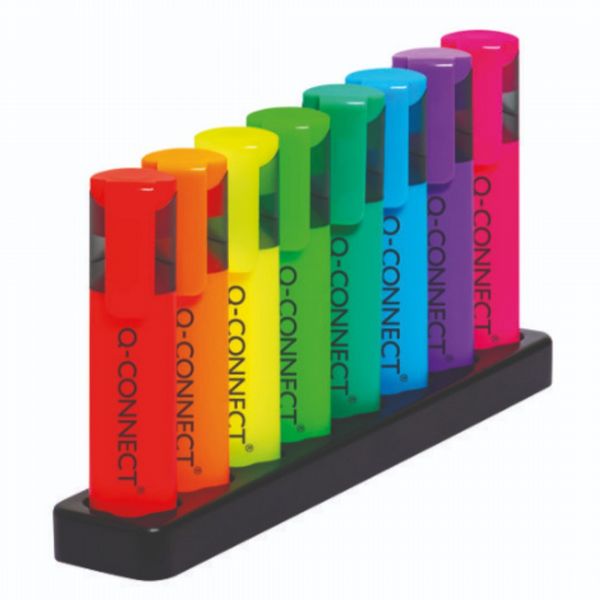 Q-Connect Deskset With 8 Neon Highlighters (Pack of 8) KF11399