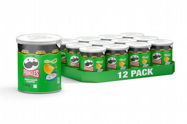 Pringles Sour Cream and Onion Crisps 40g (Pack of 12)