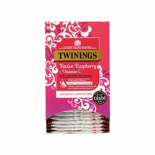 Twinings Revive Raspberry/Hibiscus/Vitamin C Mesh Tea Bags Pyramid Enveloped (Pack of 15)