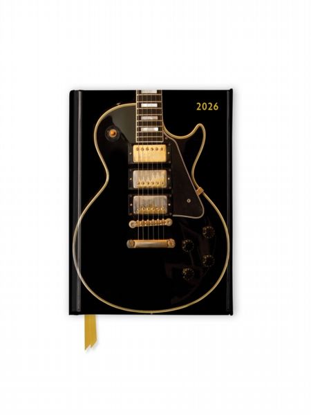 Black Gibson Guitar 2026 Luxury Pocket Diary Planner - Week to View