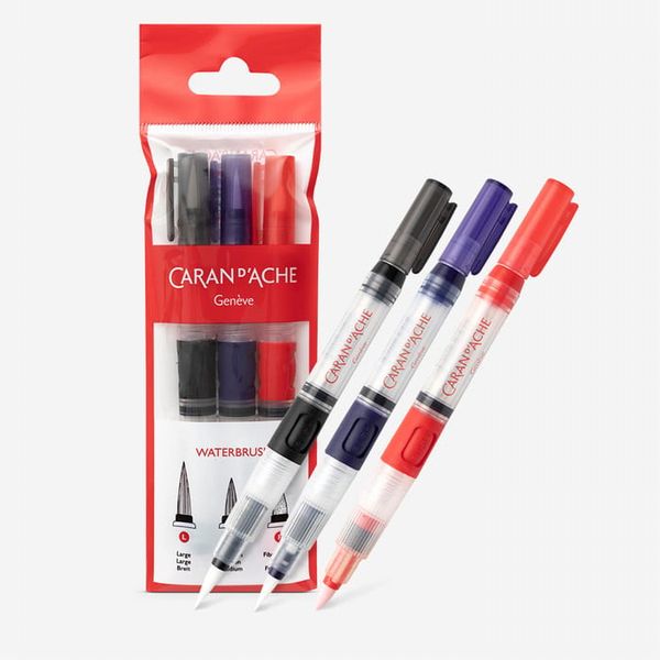 Caran d'Ache : Waterbrush Reservoir Travel Brush : Set of 3