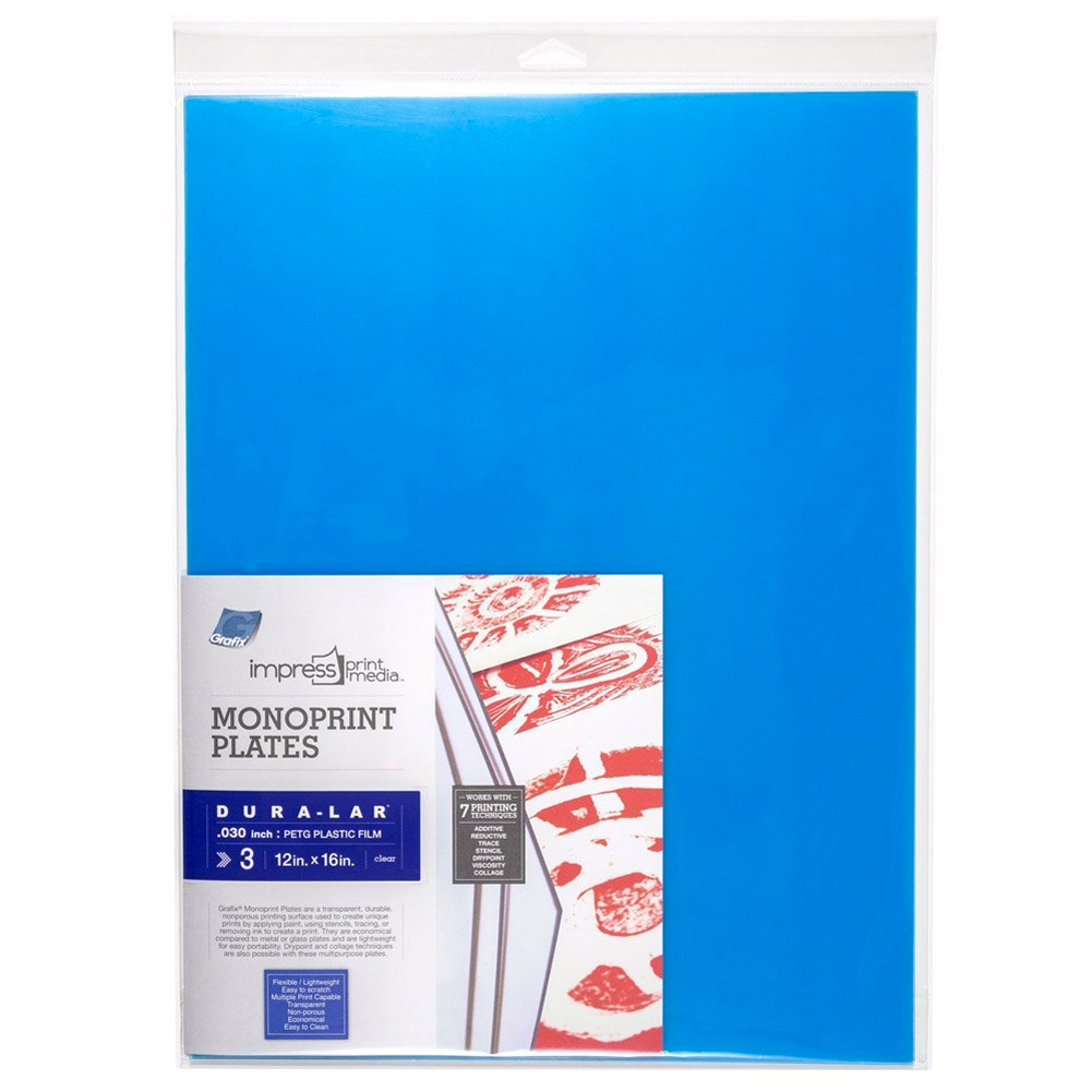 Grafix : Impress Print Media : Monoprint Plate : 12x16in : Pack of 3