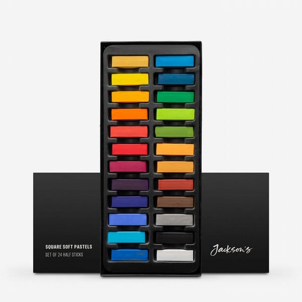 Jackson's : Square Soft Pastels : Half Stick : Set of 24