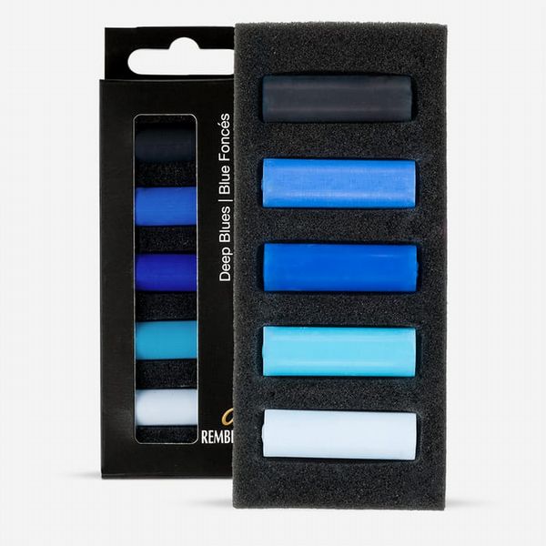 Royal Talens : Rembrandt : Soft Half Pastels : Deep Blues : Set of 5