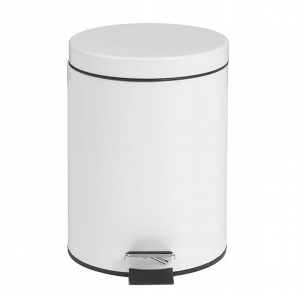 Bolero Pedal Bin White 5Ltr