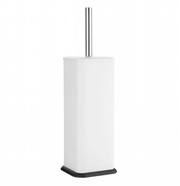 Jantex Square Toilet Brush and Holder - White